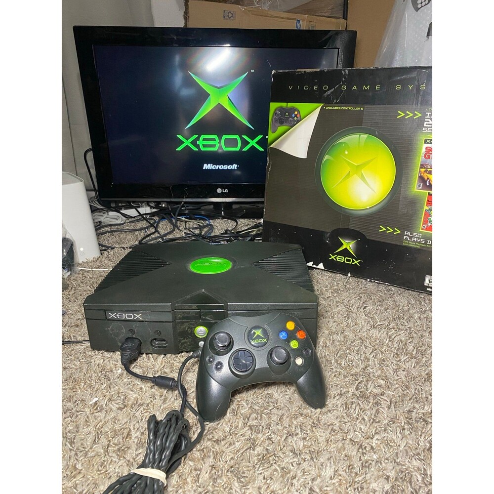 Original Xbox Microsoft Console CIB Complete In Box Foam / Hookups / insert